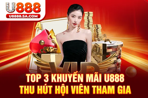 Top 3 khuyến mãi U888 thu hút hội viên tham gia