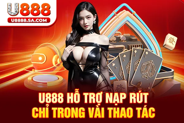 U888 hỗ trợ nạp rút chỉ trong vài thao tác